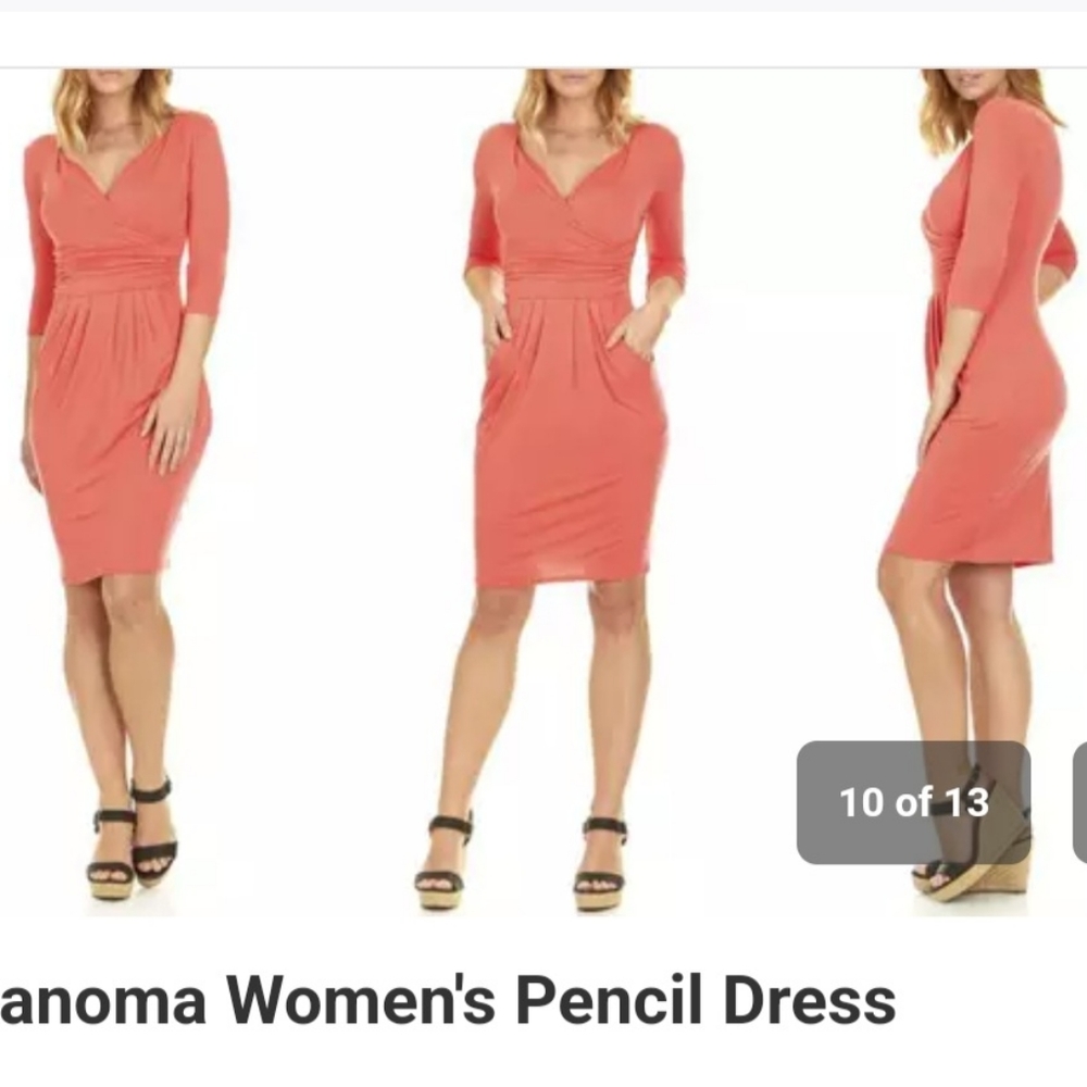Seranoma soft jersey faux wrap dress